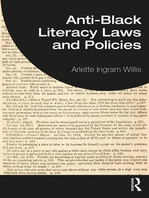 cover image of Anti-Black Literacy Laws and Policies